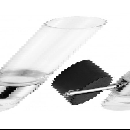 Mexen Aron kubek na szczoteczki, czarny/chrom - 7088138-07