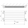 Mexen Line CCL21 grzejnik płytowy 500 x 1800 mm, podłączenie dolne środkowe, 1815 W, czarny - W6C21L-050-180-70