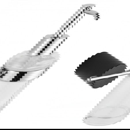 Mexen Aron dozownik do mydła, czarny/chrom - 70881388-07