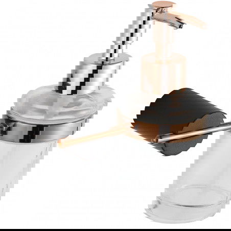 Mexen Aron dozownik do mydła, czarny/różowe złoto - 70881388-67