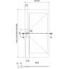 Mexen Egon brodzik prostokątny SMC 180 x 80 cm, czarny - 4R708018
