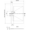 Mexen Egon brodzik prostokątny SMC 100 x 90 cm, czarny - 4R709010