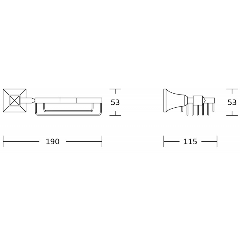 Mexen Dalia mydelniczka, czarna - 7017351-70