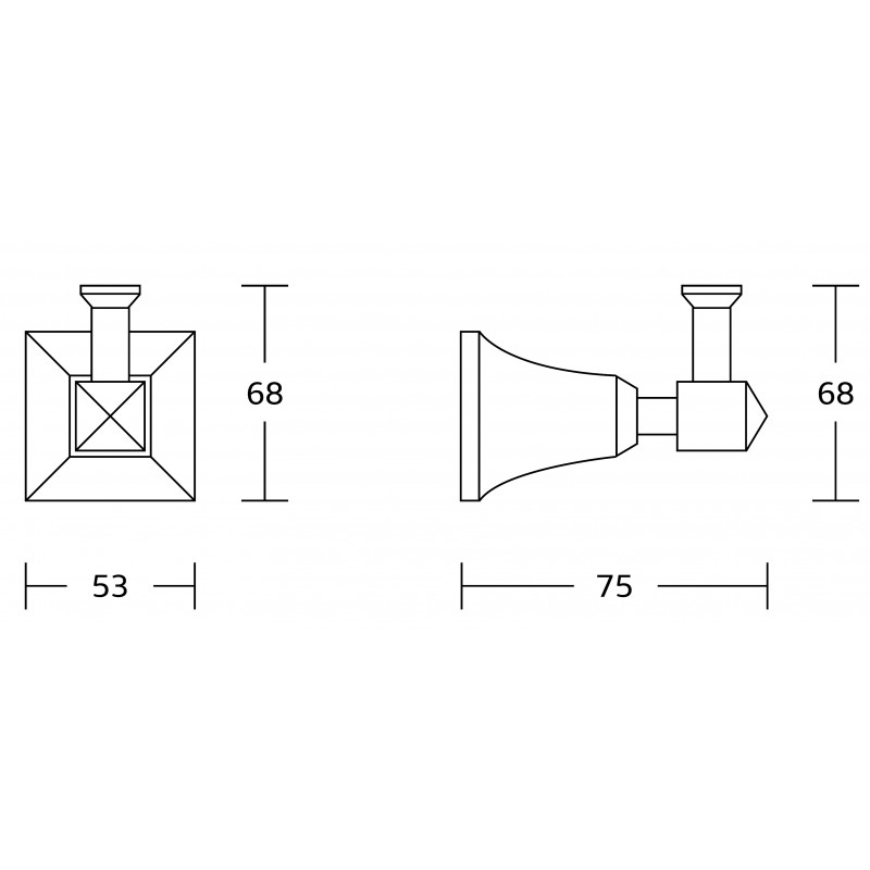 Mexen Dalia haczyk na ręcznik, chrom - 7017335-00
