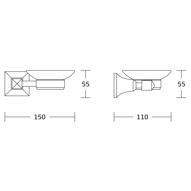 Mexen Dalia mydelniczka, chrom - 7017339-00