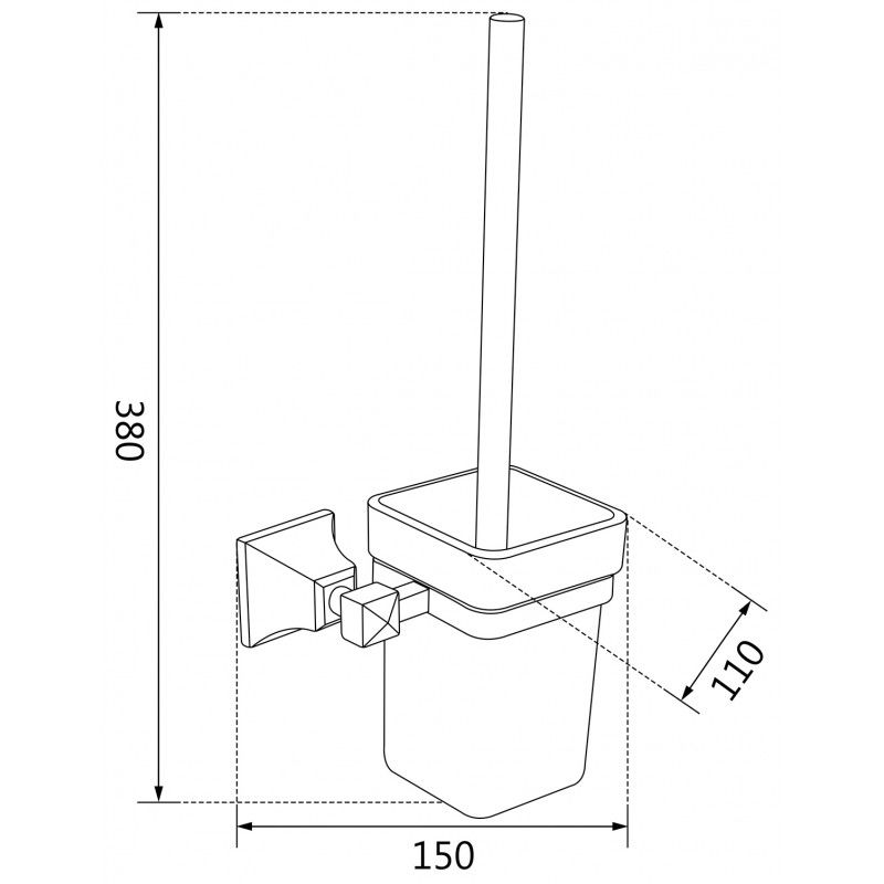 Mexen Dalia szczotka toaletowa, chrom - 7017350-00
