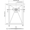 Mexen Stone+ brodzik kompozytowy prostokątny 100 x 90 cm, biały, maskownica biała - 44109010-W