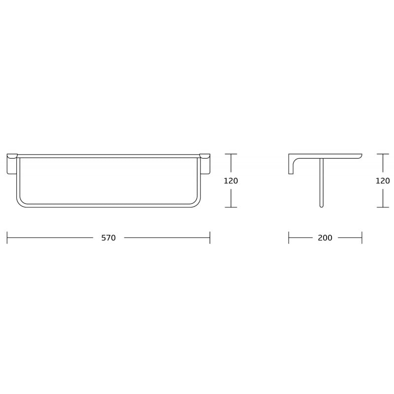 Mexen Lea półka na ręcznik, chrom - 7026020-00