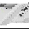 Mexen Stone+ brodzik kompozytowy prostokątny 160 x 80 cm, biały, maskownica czarna - 44108016-B