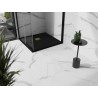 Mexen Stone+ brodzik kompozytowy kwadratowy 80 x 80 cm, czarny, maskownica złota - 44708080-G