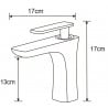 Mexen Indus bateria umywalkowa, czarna - 744600-70