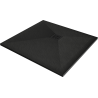 Mexen Stone+ brodzik kompozytowy kwadratowy 80 x 80 cm, czarny, maskownica czarna - 44708080-B