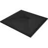 Mexen Stone+ brodzik kompozytowy kwadratowy 100 x 100 cm, czarny, maskownica czarna - 44701010-B