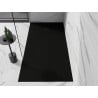 Mexen Stone+ brodzik kompozytowy prostokątny 160 x 90 cm, czarny, maskownica czarna - 44709016-B