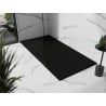 Mexen Stone+ brodzik kompozytowy prostokątny 160 x 90 cm, czarny, maskownica czarna - 44709016-B