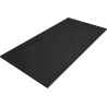 Mexen Stone+ brodzik kompozytowy prostokątny 160 x 70 cm, czarny, maskownica czarna - 44707016-B
