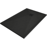 Mexen Stone+ brodzik kompozytowy prostokątny 100 x 70 cm, czarny, maskownica czarna - 44707010-B