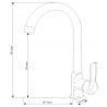 Mexen Sabre bateria kuchenna, czarna - 72190-70