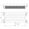 Mexen Line CCL33 grzejnik płytowy 500 x 500 mm, podłączenie dolne środkowe, 950 W, czarny - W6C33L-050-050-70
