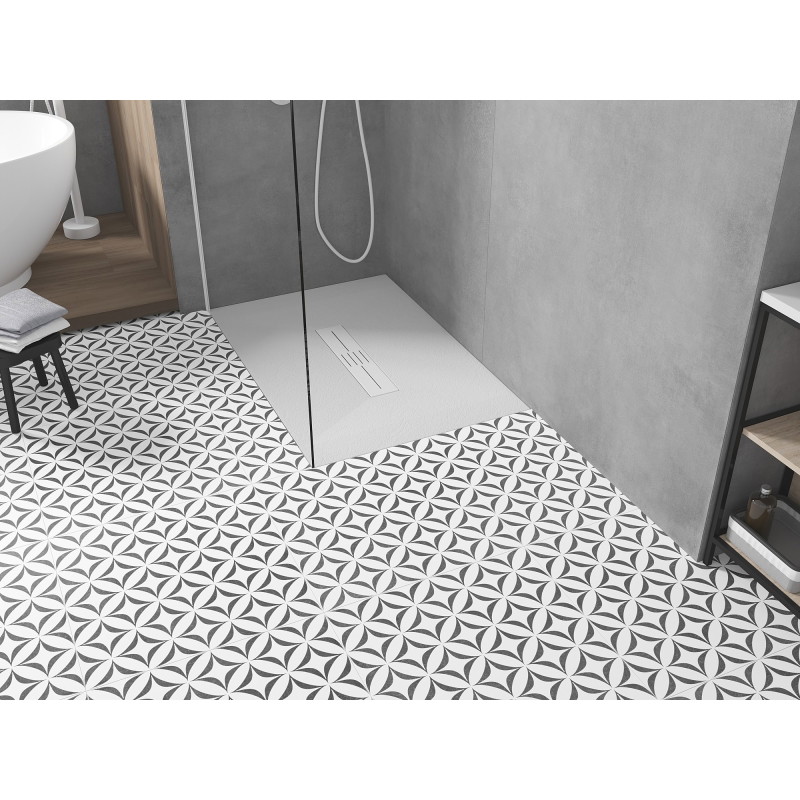 Mexen Toro brodzik prostokątny SMC 120 x 80 cm, biały, maskownica biała - 43108012-W
