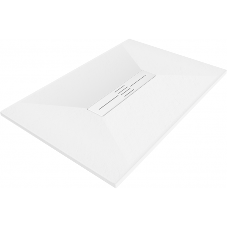 Mexen Toro brodzik prostokątny SMC 130 x 80 cm, biały, maskownica biała - 43108013-W