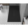 Mexen Toro brodzik prostokątny SMC 180 x 90 cm, czarny, maskownica czarna - 43709018-B