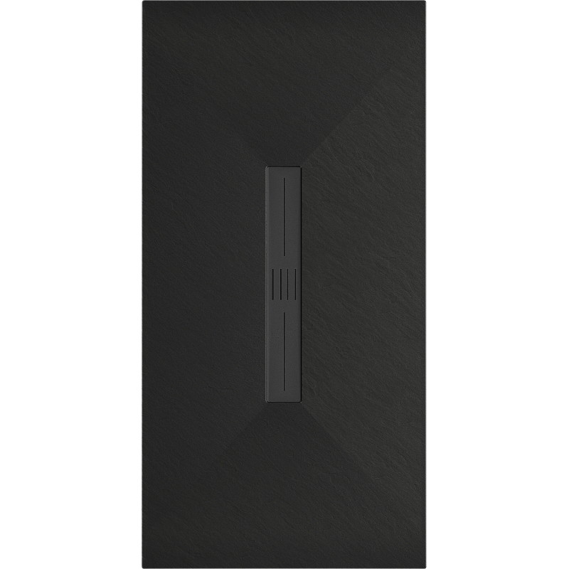 Mexen Toro brodzik prostokątny SMC 170 x 90 cm, czarny, maskownica czarna - 43709017-B