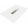 Mexen Toro brodzik prostokątny SMC 100 x 70 cm, biały, maskownica złota - 43107010-G