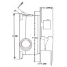 Mexen Uno DR33 zestaw prysznicowy podtynkowy, czarny - 71435DR33-70