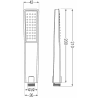 Mexen Uno DR33 zestaw prysznicowy podtynkowy, czarny - 71435DR33-70