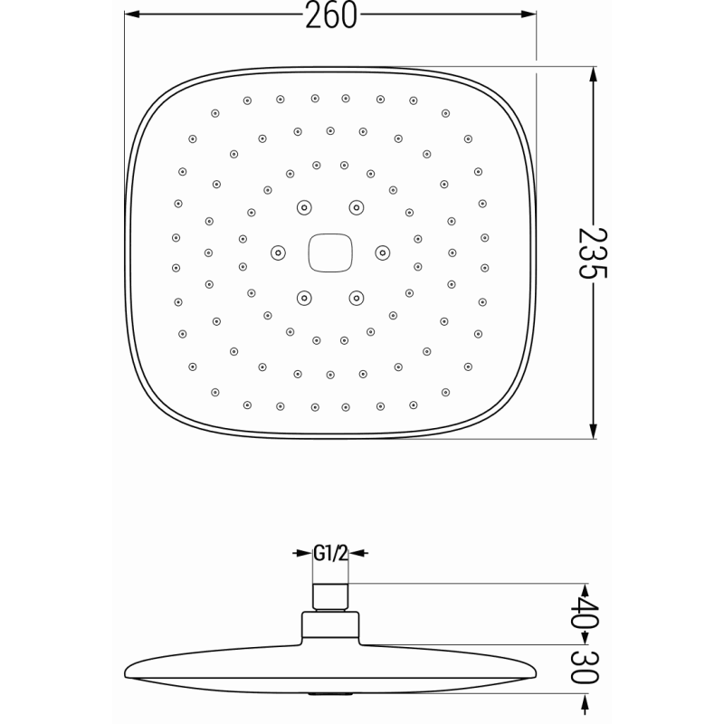 Mexen Uno DR33 zestaw prysznicowy podtynkowy, czarny - 71435DR33-70