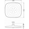Mexen Uno DR33 zestaw prysznicowy podtynkowy, czarny - 71435DR33-70