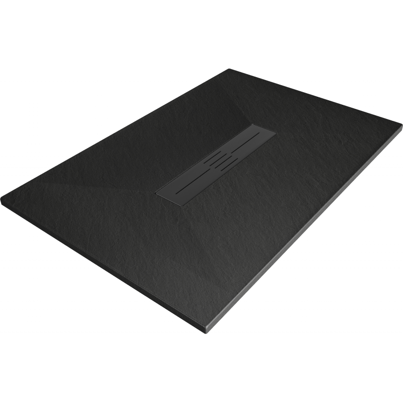 Mexen Toro brodzik prostokątny SMC 100 x 90 cm, czarny, maskownica czarna - 43709010-B