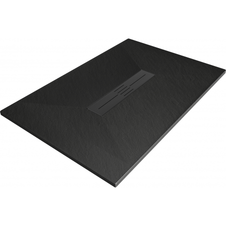 Mexen Toro brodzik prostokątny SMC 100 x 90 cm, czarny, maskownica czarna - 43709010-B