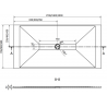 Mexen Toro brodzik prostokątny SMC 180 x 80 cm, biały, maskownica złota - 43108018-G