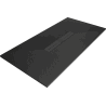 Mexen Toro brodzik prostokątny SMC 170 x 70 cm, czarny, maskownica czarna - 43707017-B