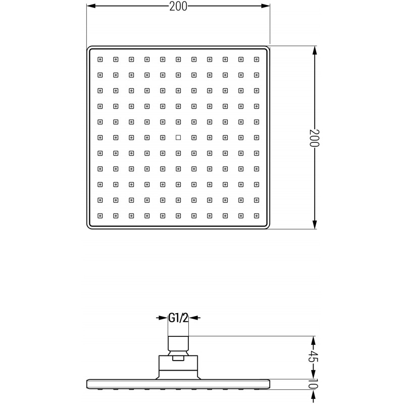 Mexen Uno DR45 zestaw prysznicowy podtynkowy, czarny - 71435DR45-70