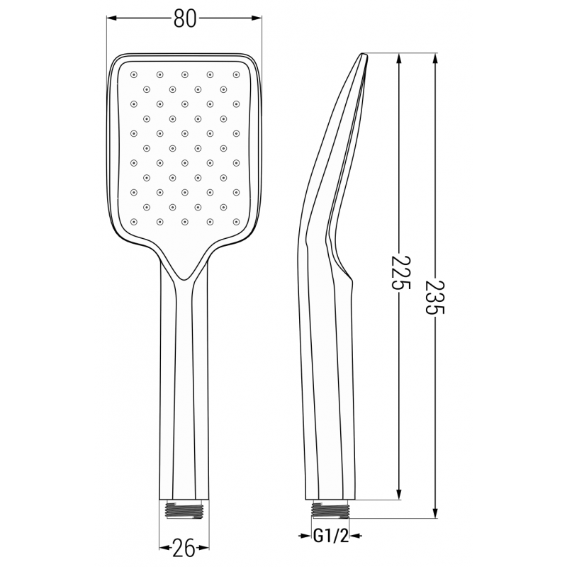 Mexen Uno DR62 zestaw prysznicowy podtynkowy, czarny - 71435DR62-70