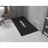 Mexen Toro brodzik prostokątny SMC 180 x 90 cm, czarny, maskownica złota - 43709018-G