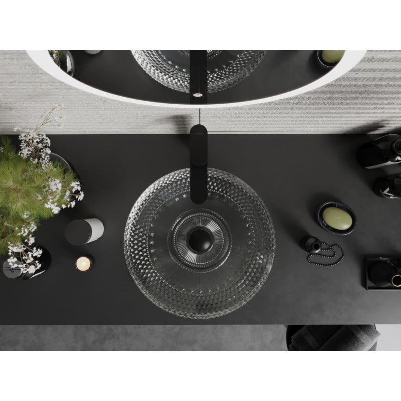 Mexen Heba szklana umywalka nablatowa 45 x 45 cm, transparent - 24064500