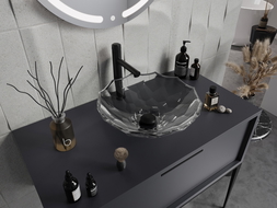 Mexen Inga szklana umywalka nablatowa 44 x 44 cm, transparent - 24074400