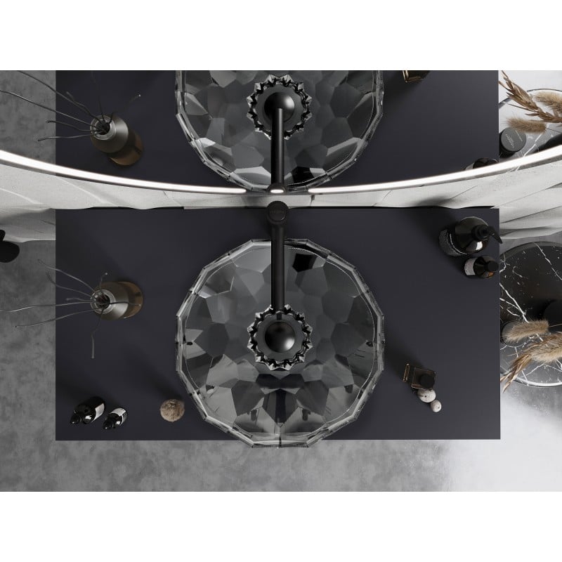 Mexen Inga szklana umywalka nablatowa 44 x 44 cm, transparent - 24074400