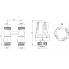 Mexen G01 zestaw termostatyczny dwururowy DN50, prosty 1/2"x3/4", nikiel - W912-012-918-01