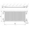 Mexen CVH10 Hygiene grzejnik płytowy 400 x 400 mm, podłączenie dolne, 173 W, biały - W610H-040-040-00