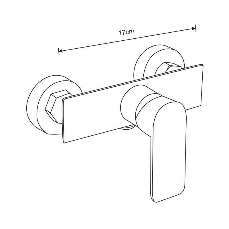Mexen Alfa DF54 zestaw prysznicowy, biały/chrom - 745704DF54-02