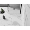Mexen Stone+ brodzik kompozytowy kwadratowy 100 x 100 cm, biały, maskownica czarna - 44101010-B