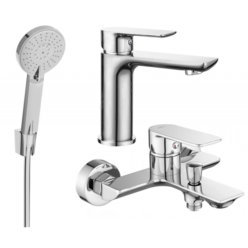 Mexen Alfa R40 zestaw wannowy, chrom - 745703R40-00