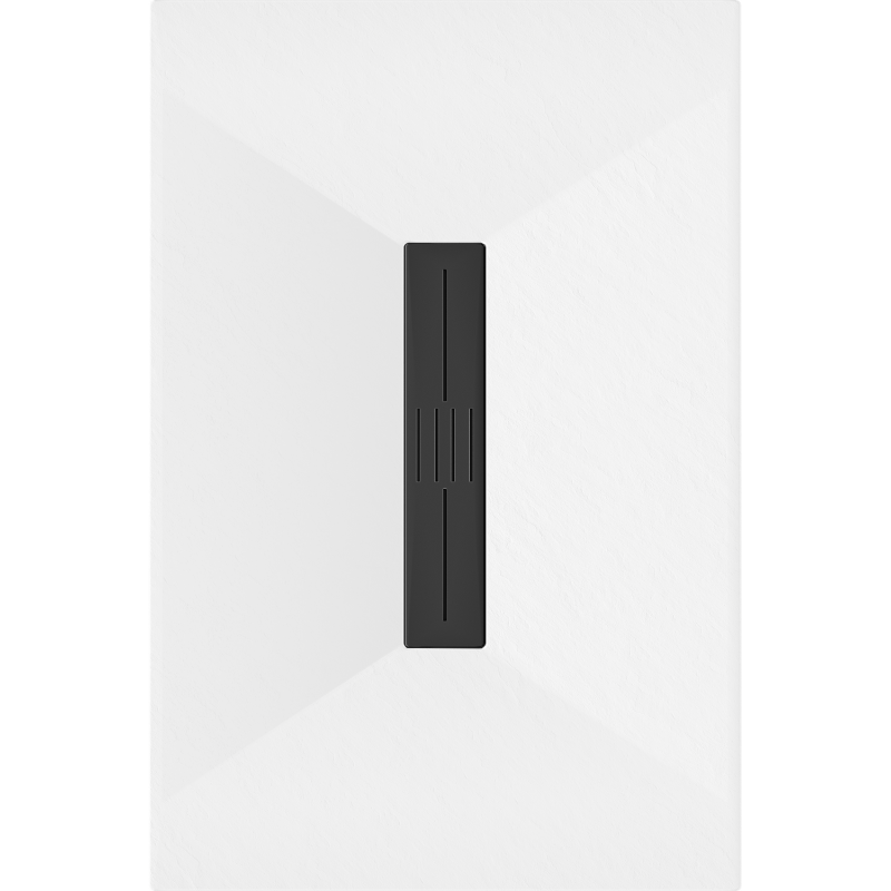 Mexen Toro brodzik prostokątny SMC 120 x 70 cm, biały, maskownica czarna - 43107012-B