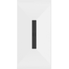 Mexen Toro brodzik prostokątny SMC 150 x 70 cm, biały, maskownica czarna - 43107015-B