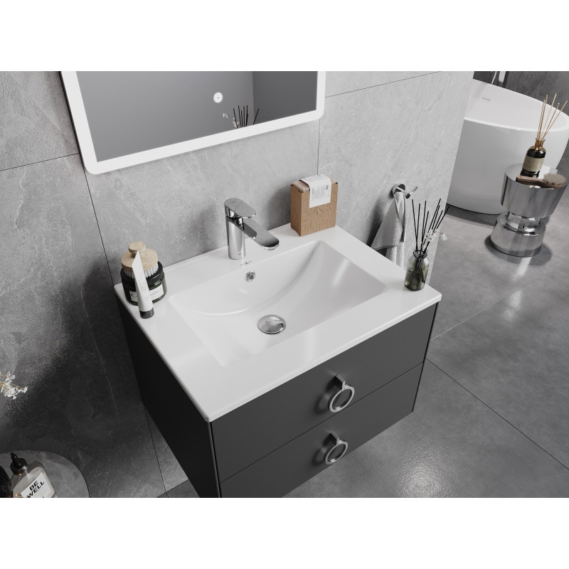 Mexen Atena umywalka wpuszczana w blat 61 x 46 cm, biała - 25016000